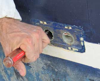Removing Brass Scupper Liners