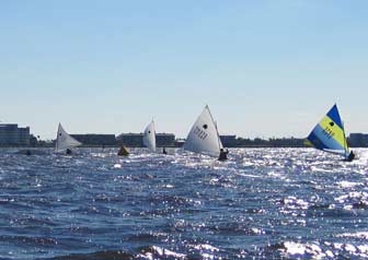 Capsized Sunfish