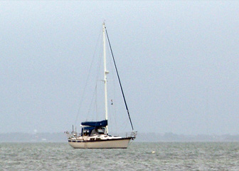 Charlie K at anchor