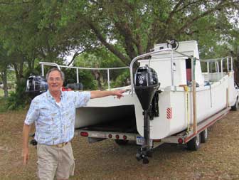 Don and the Cowmaran with Twin Engines