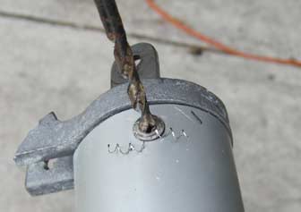 Drilling stainless steel rivet
