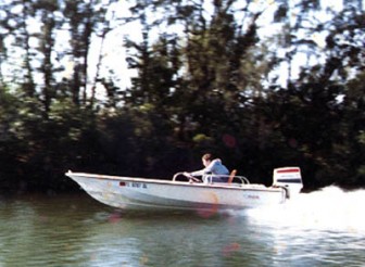 This is me at 15 in my first Boston Whaler. Boy, did we have some good times with that boat.