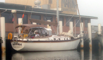 Inanina at dock at Scipio Marina in Apalachicola