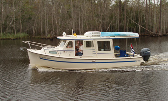 A friendly boater on the inland route