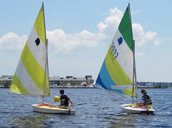 Kids Sailing Downwind