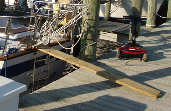 Makeshift gangway