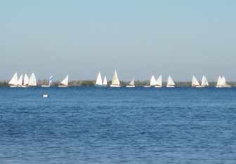 Catboat mark rounding