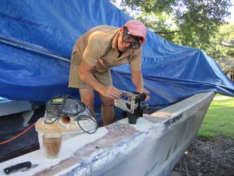 Micah with Circular Saw