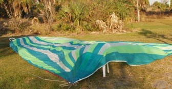 Our spinnaker needs a bath and a repair
