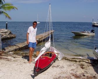 My foldable Klepper kayak with sailing rig