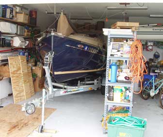 Sun cat in garage
