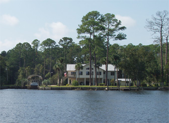 Beautiful waterfront homes