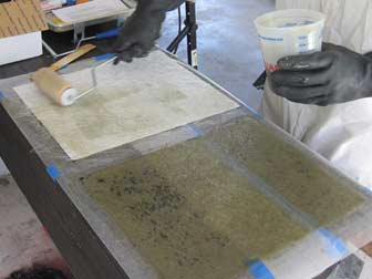 Waxed Fiberglass Resin Lamination
