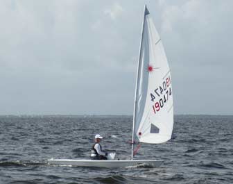 Woman Sailing Laser