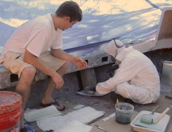 Fiberglassing Hose Shrouds