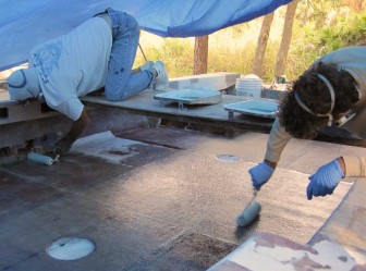 Fiberglassing Fluke Deck
