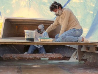 Fiberglassing Fluke Deck
