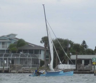 Hobie 18 Arriving at Checkpoint 1