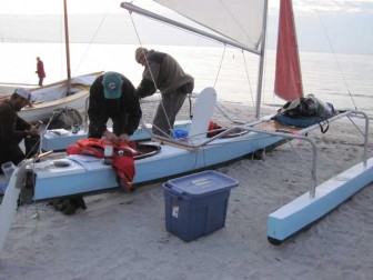 Trimaran with Skyscraper Tramps