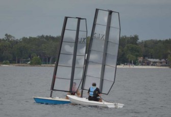 Close Laser Racing Action